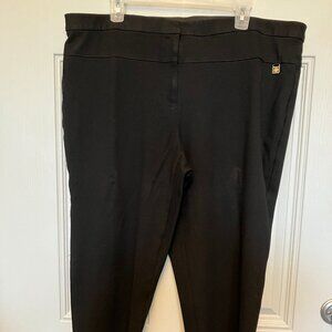 WOMEN'S ANNE KLEIN BRAND SIZE 2X BLACK POLYESTER SLACKS